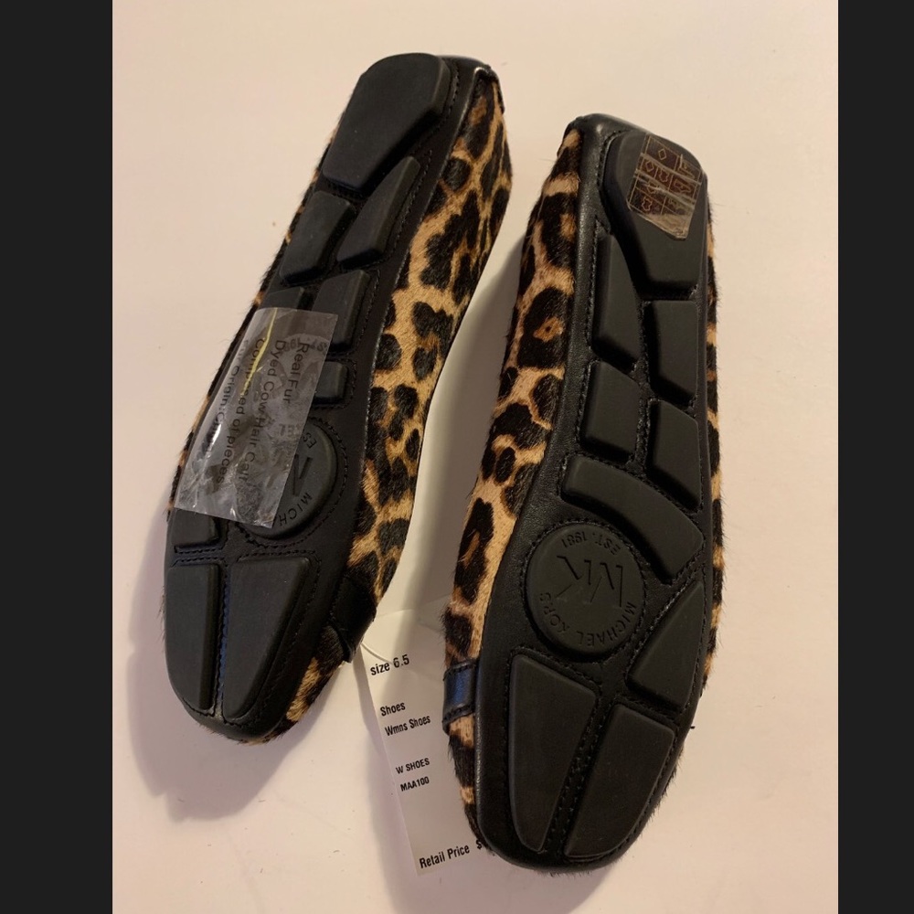 Michael Kors Brown Leopard Print Moccasins 6.5 - Picture 8 of 8